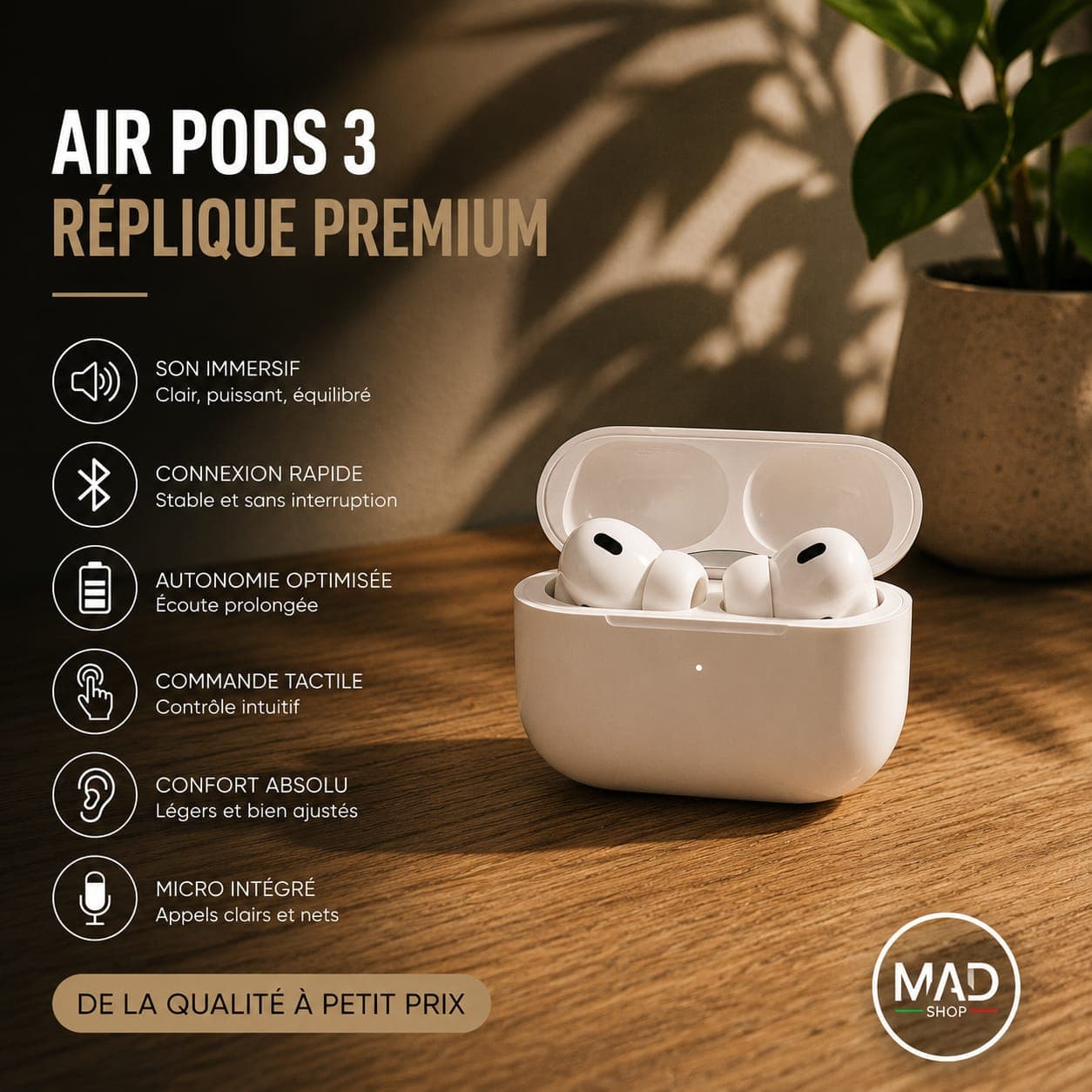 AirPods 3 — Réplique Premium